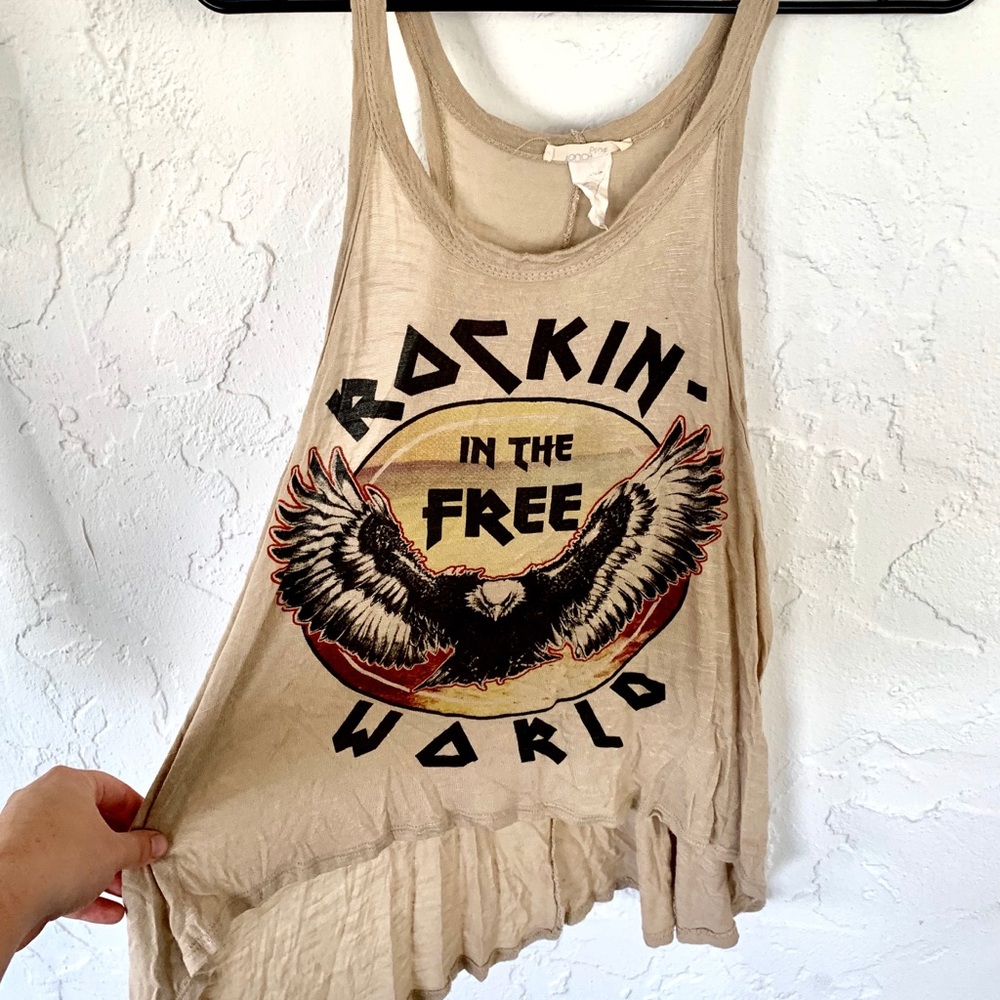 Vintage high low cropped tank